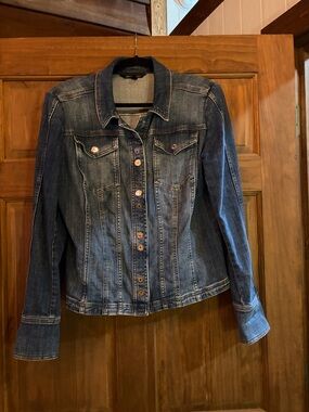 White House Black Market Dark Blue Denim Jean Jacket